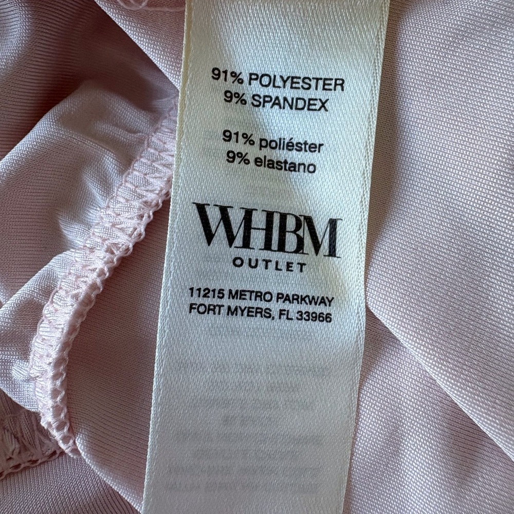 WHBM XL Ballet‎ Pink Short Sleeve VNeck Twist Top Office Career Travel Soft - Picture 8 of 11
